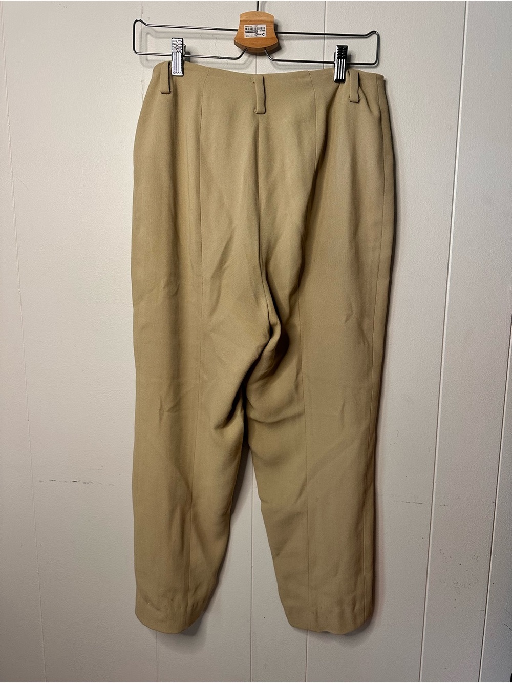 Linda Allard Ellen Tracy Beige Tailored Office Dress Pants Size 8 - Picture 2 of 6